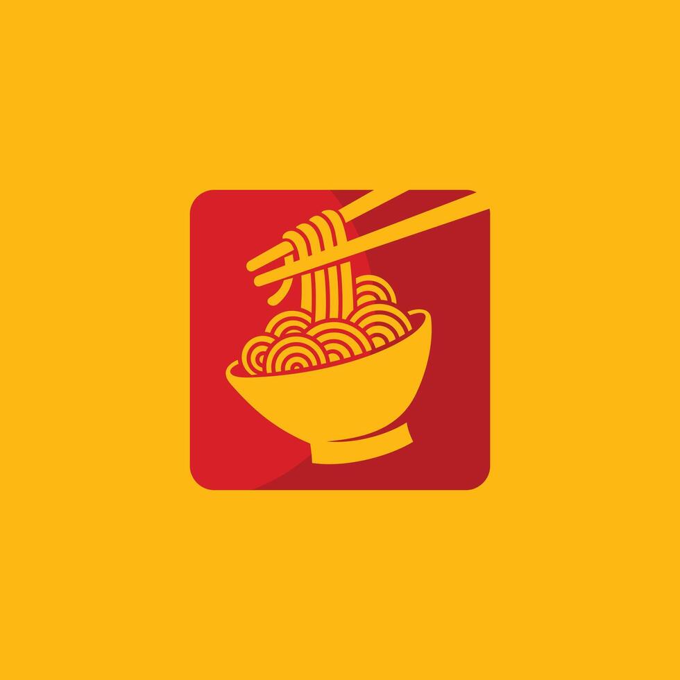 Vector Logo art for Small Business Shop and Game Company. Ramen noodle Asian food design