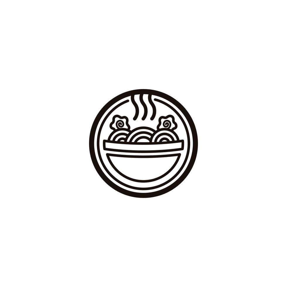 Vector Logo art for Small Business Shop and Game Company. Ramen noodle Asian food design