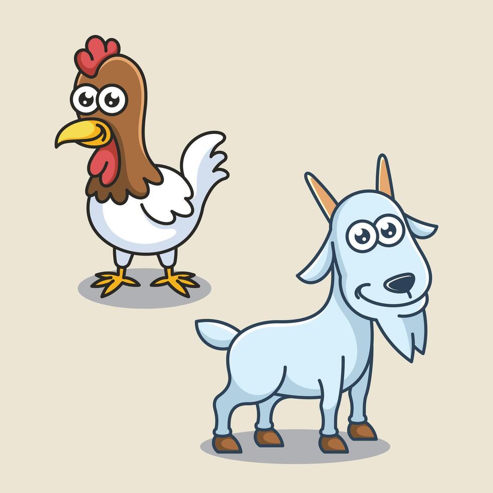 dibujos animados granja granero Doméstico animal para educación niños niños vector diseño Arte