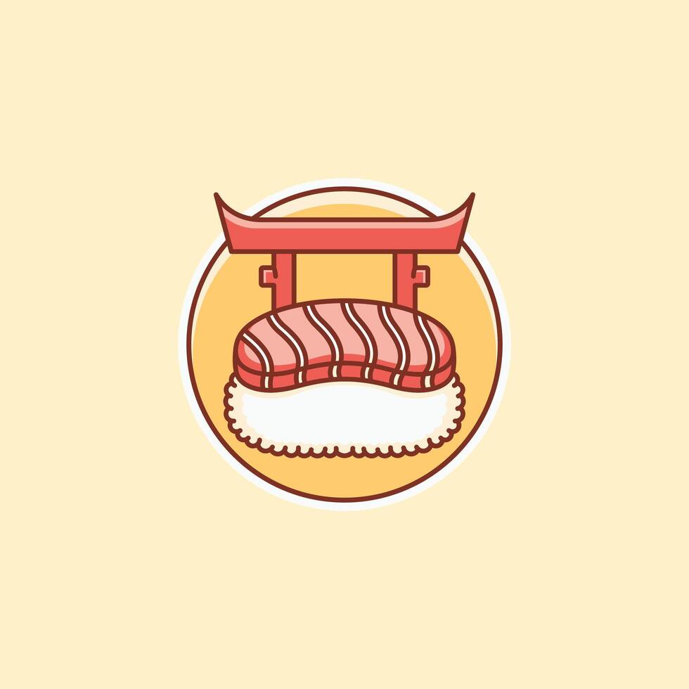 vector logo Arte para pequeño negocio tienda y juego compañía. Sushi comida diseño negocio