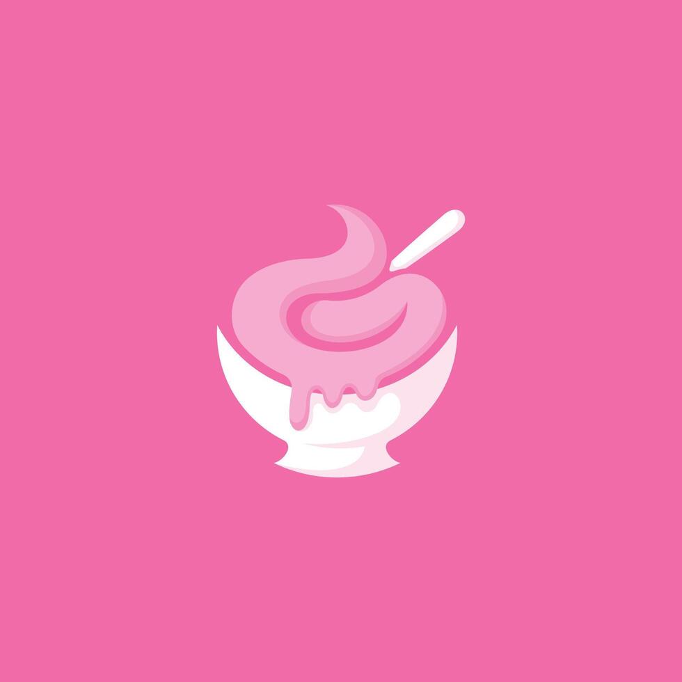 vector logo Arte para pequeño negocio tienda y juego compañía. hielo crema dulce diseño negocio