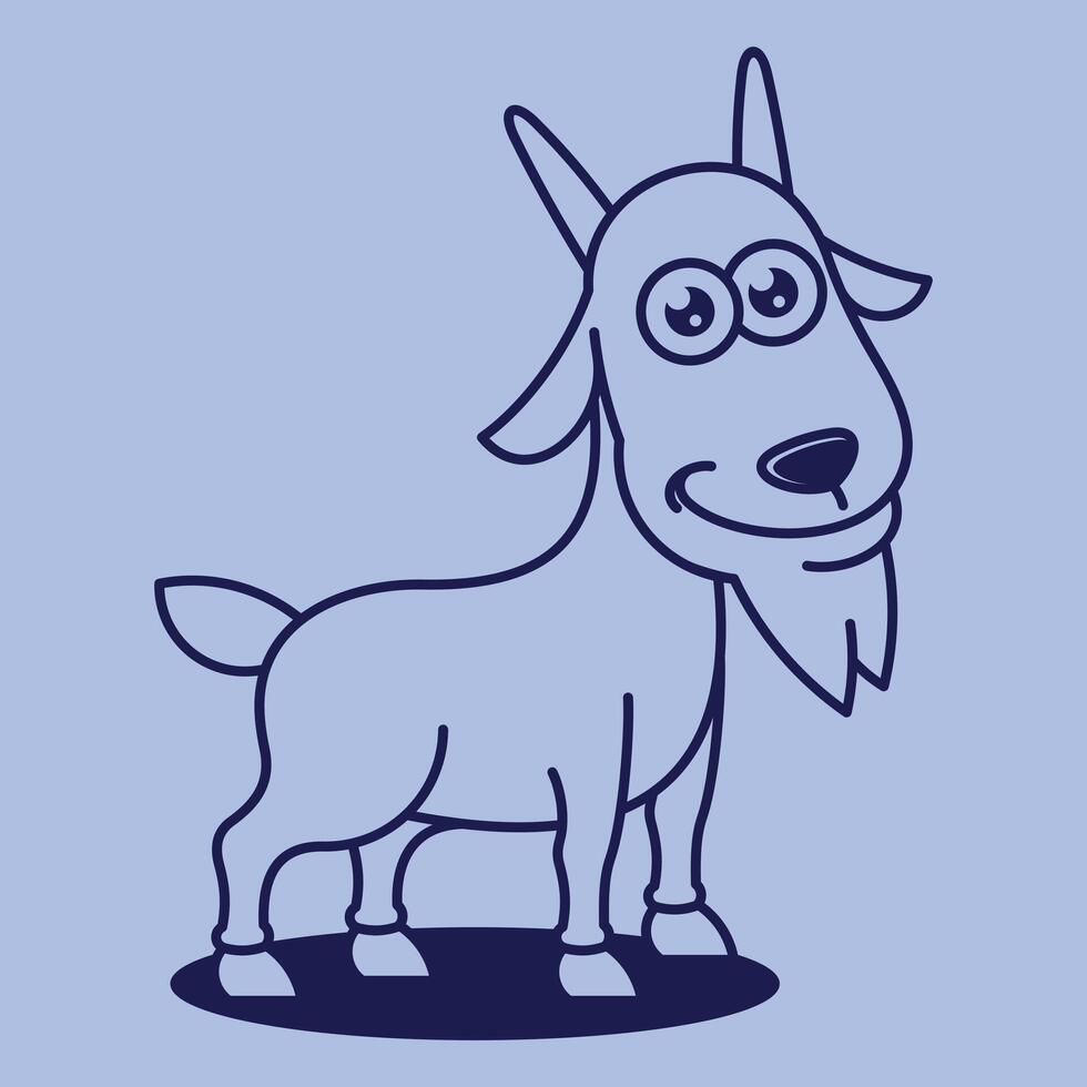 Cartoon Farm barn domestic animal Outline Line Art for education kids children vector design art
