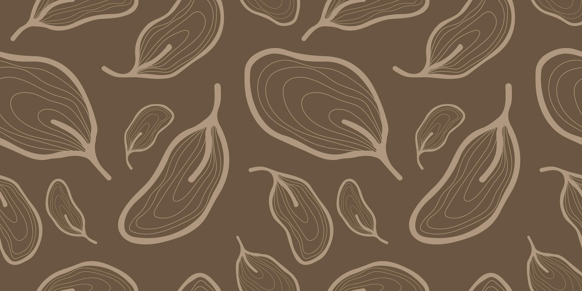 Seamless pattern with hand drawn leaves and branches. Perfect for wallpaper, wrapping paper, textile products, print, web sites, background, social media, blog, presentation and greeting cards. vector