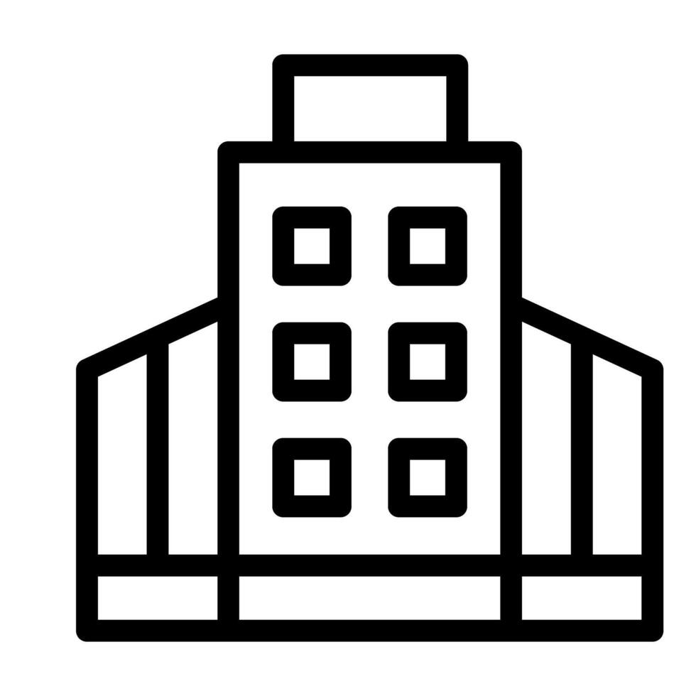 Apartment construction outline icons vector