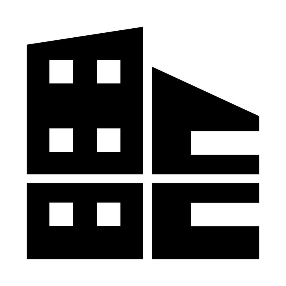 Apartment construction outline icons vector