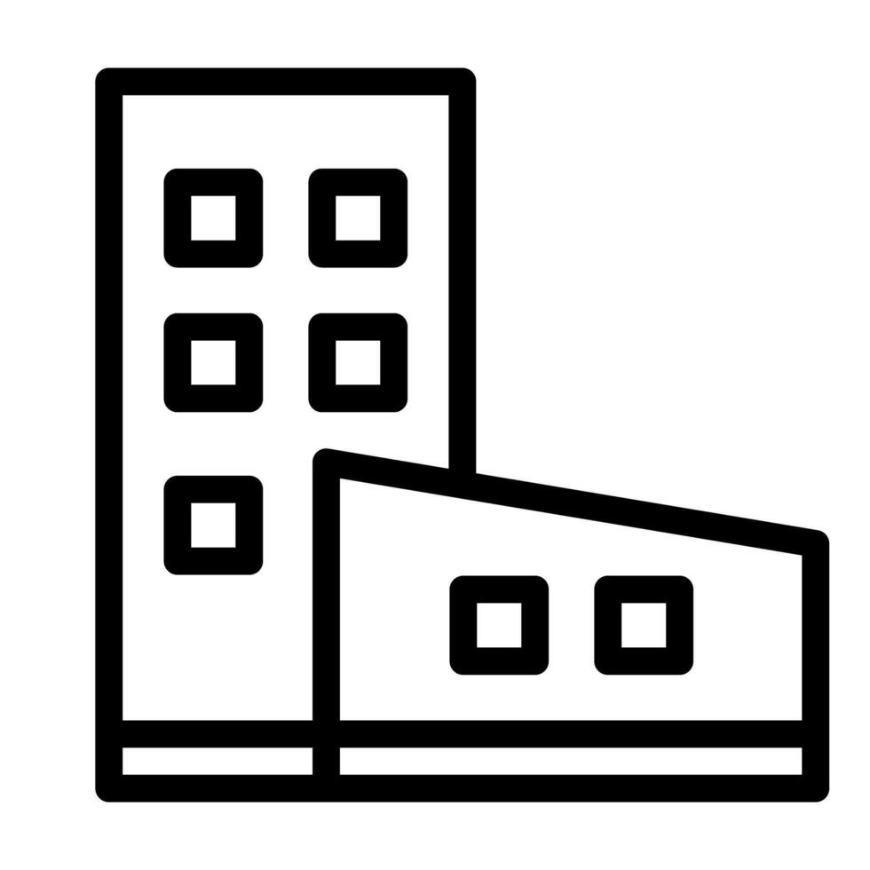 Apartment construction outline icons vector