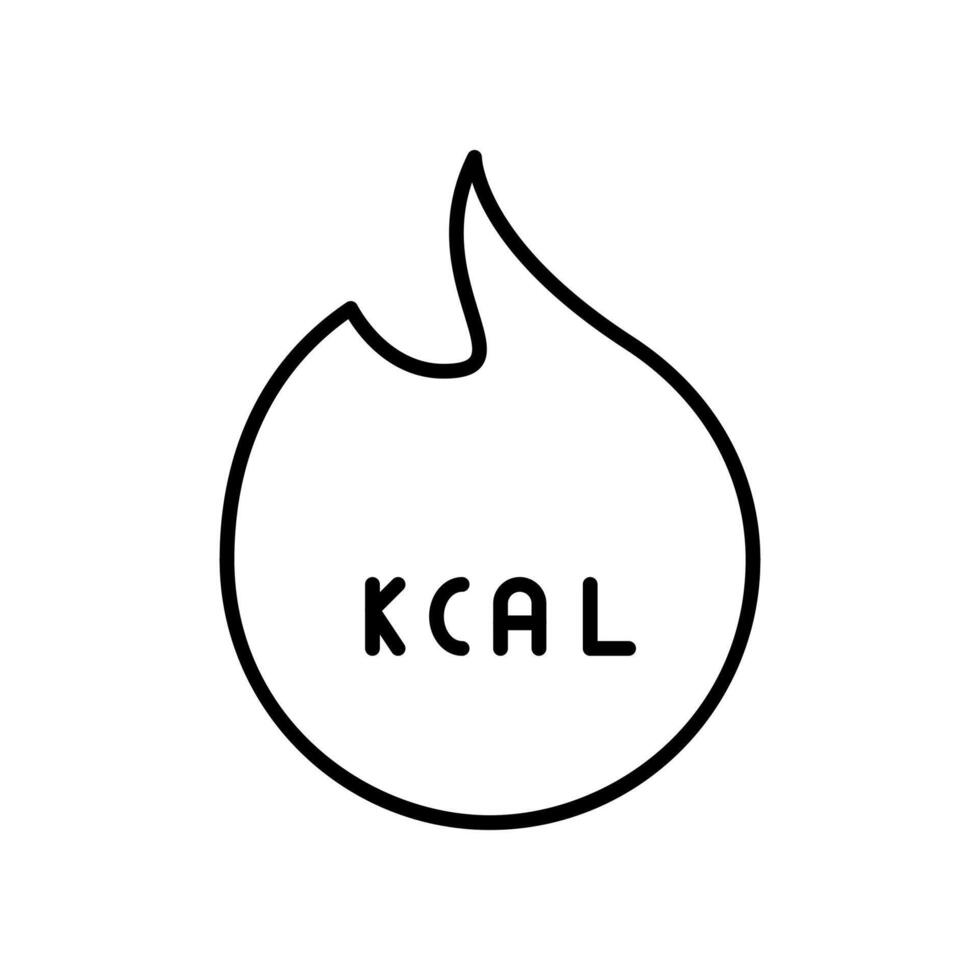 kilo calorie outline icon thin vector design good for website or mobile app