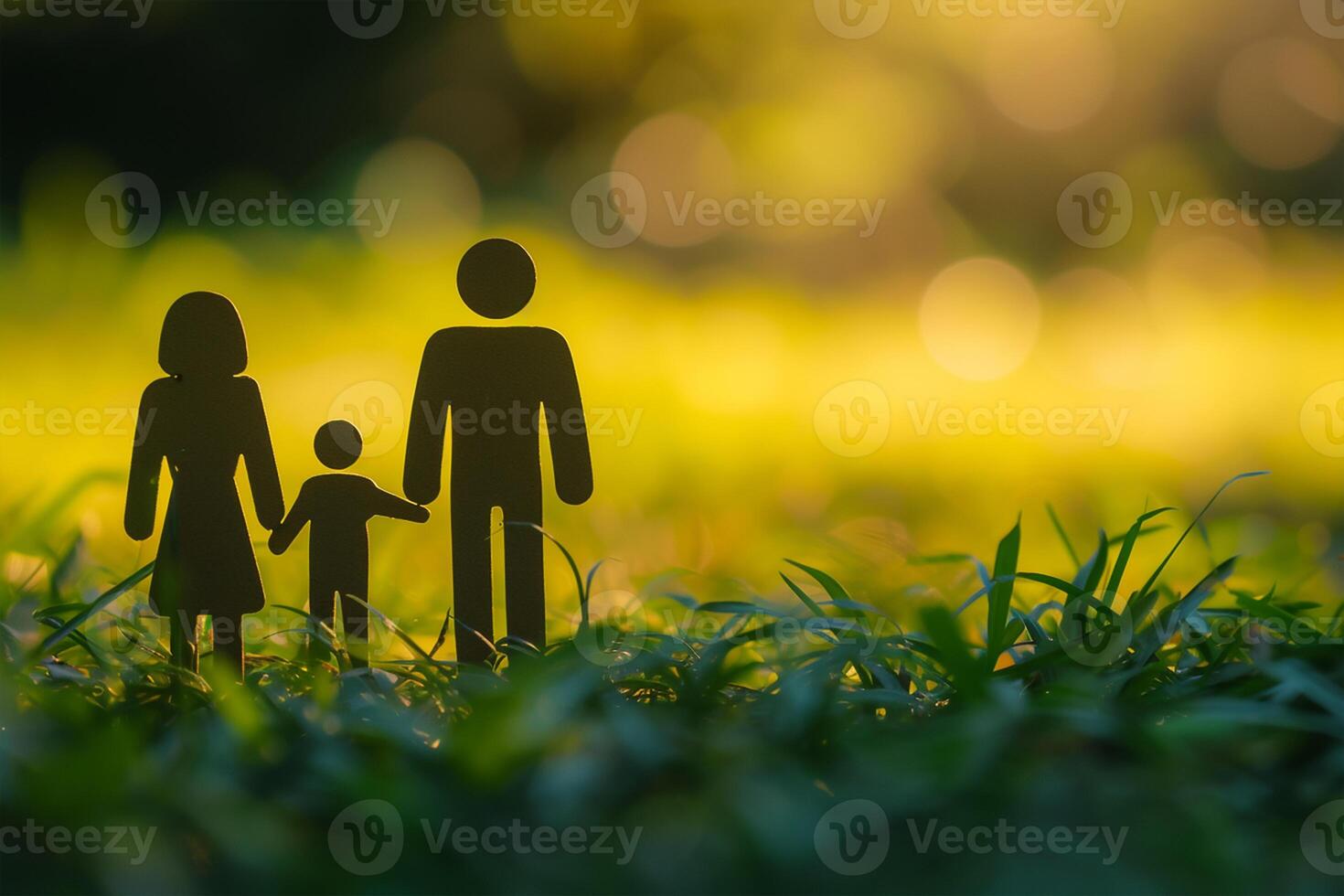 AI generated Concept of family and protection family, family rights photo