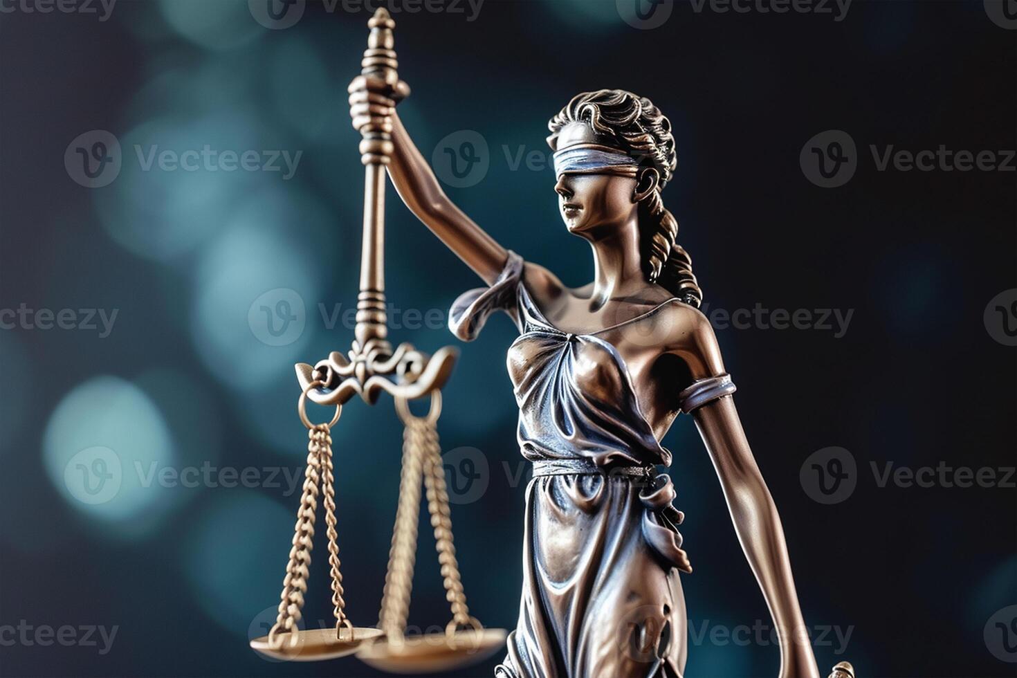 AI generated Lawyer Scales Justice   Law Concepts on Human Rights photo