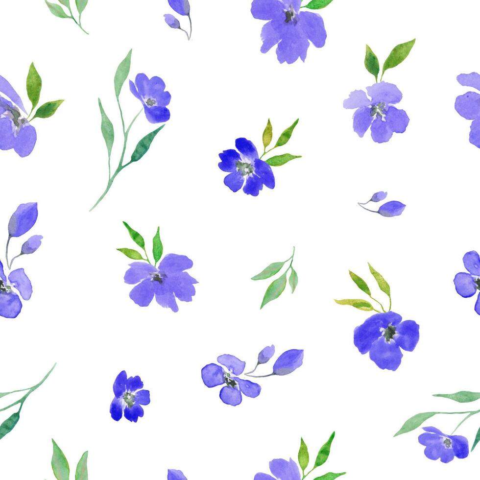 Seamless watercolor pattern. Hand drawn floral illustration. Vector EPS.