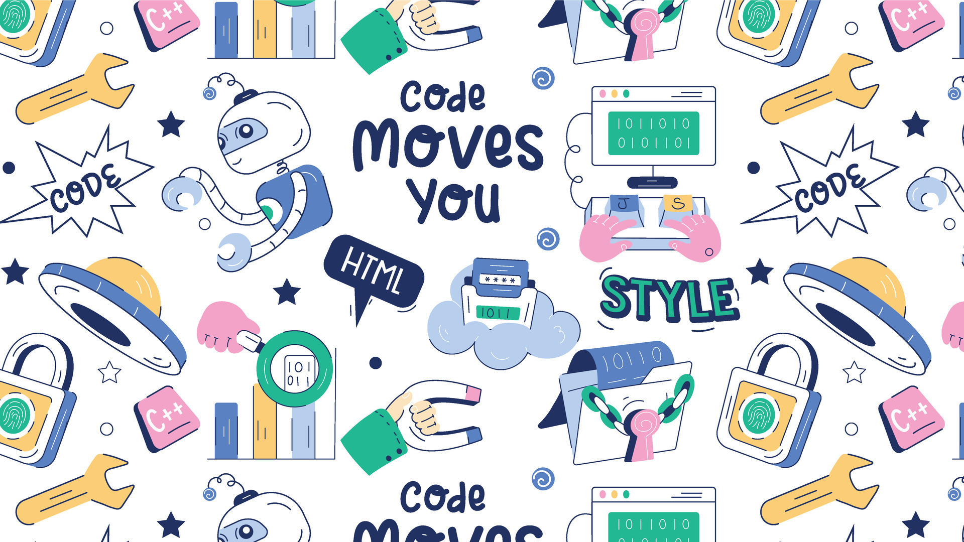 Hand drawn vector showing concepts of programming services, code errors ...