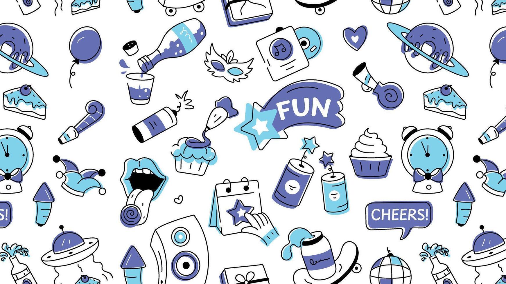 Birthday Celebration Doodle Icon vector