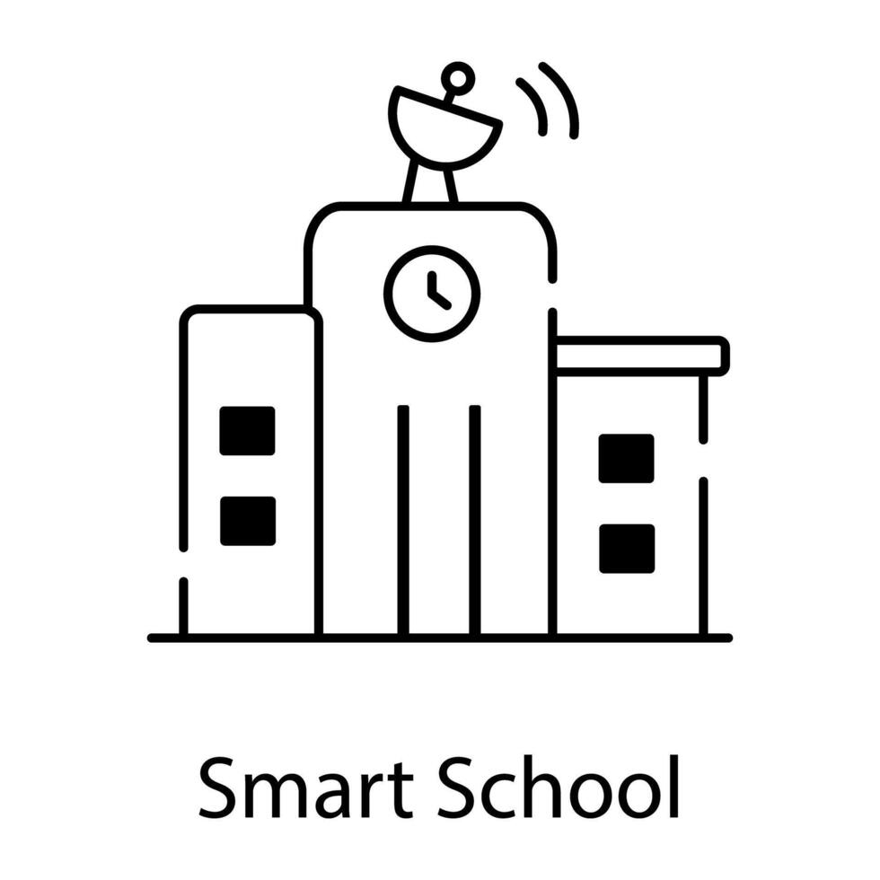 Smart City Linear Icon vector