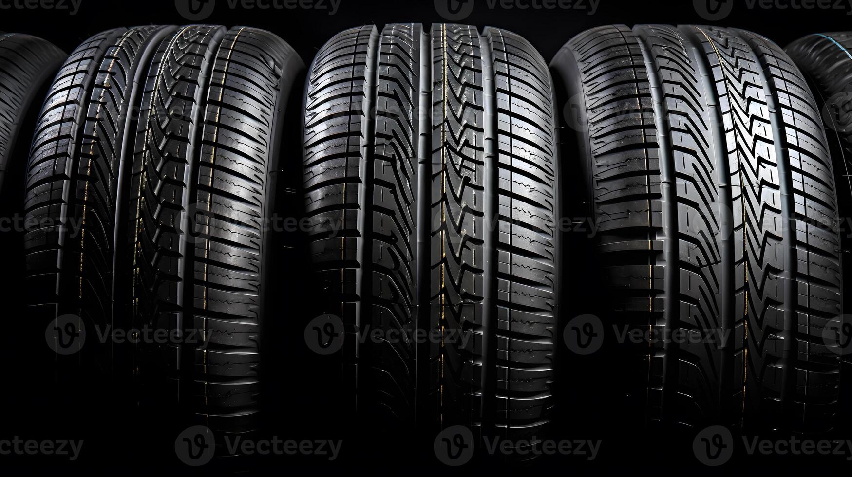 AI generated Tire stack background. Neural network AI generated photo