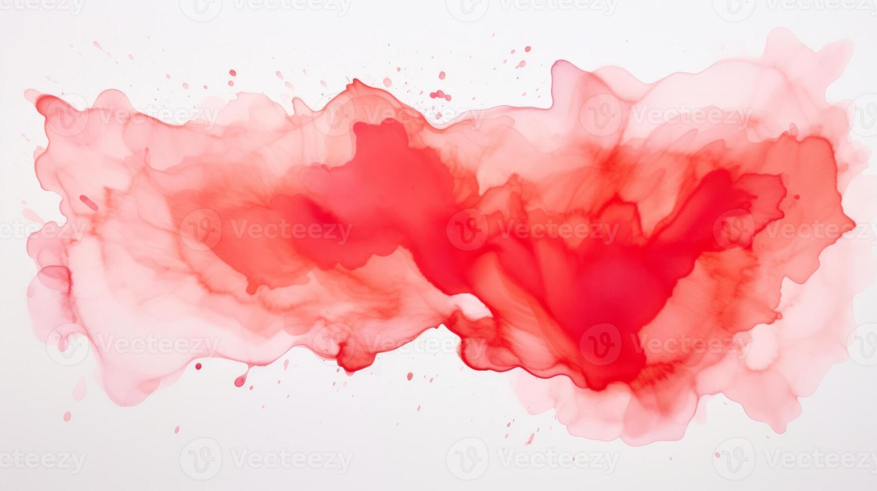 AI generated Splash of red ink on a white background. Neural network AI generated photo