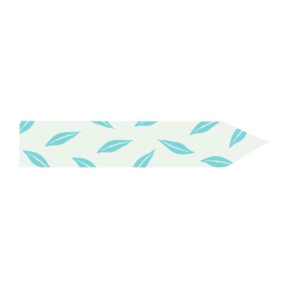 Tape Paper Sticker vibrant flora. Sticky for scrapbook nd border scotch. Washi strip vibrant color. Digital tape adhesive. Vector illustration