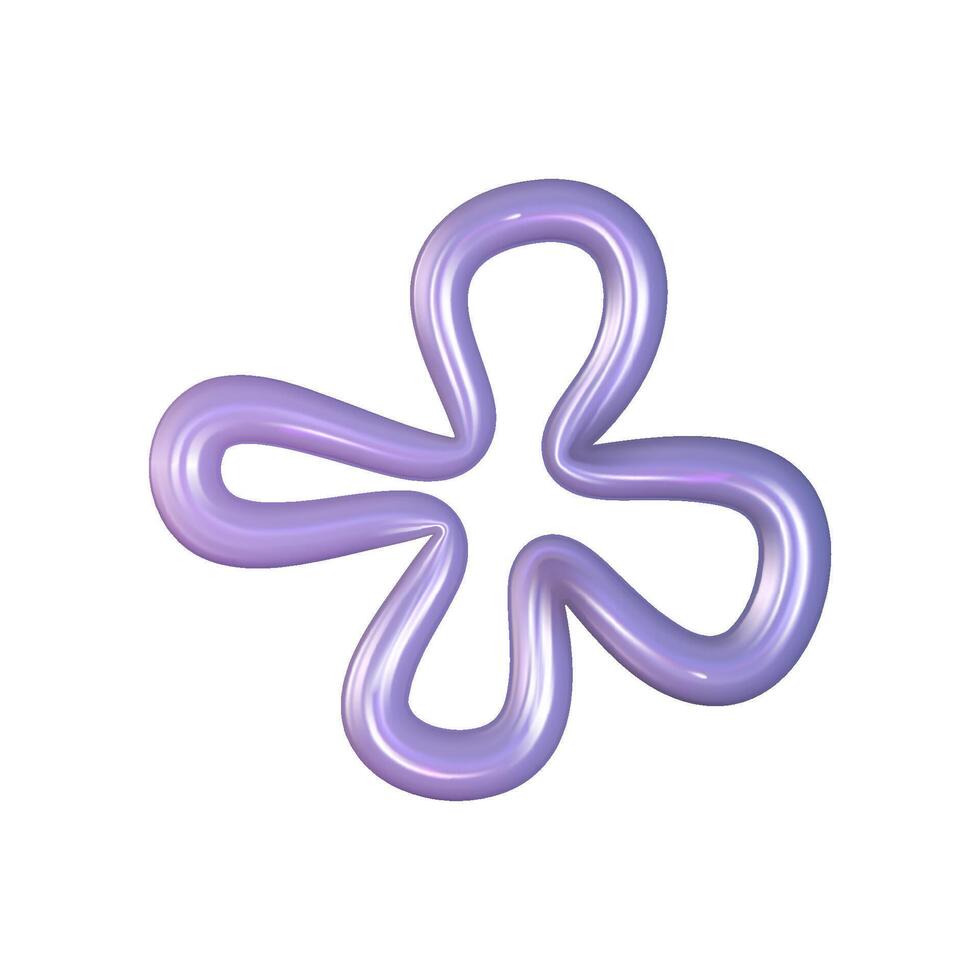 3d y2k Chrome holographic glossy element. Abstract shape chrome metal render. Y2K form shiny holo light. Vector illustration 3d render.
