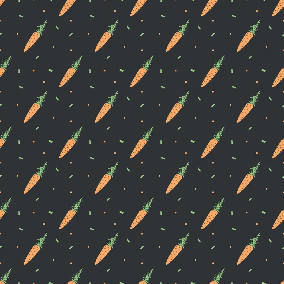 seamless carrot pattern. doodle illustration with carrot. pattern with carrot vector