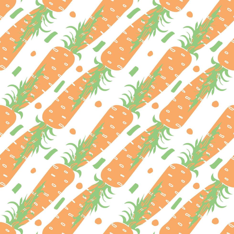seamless carrot pattern. doodle illustration with carrot. pattern with carrot vector