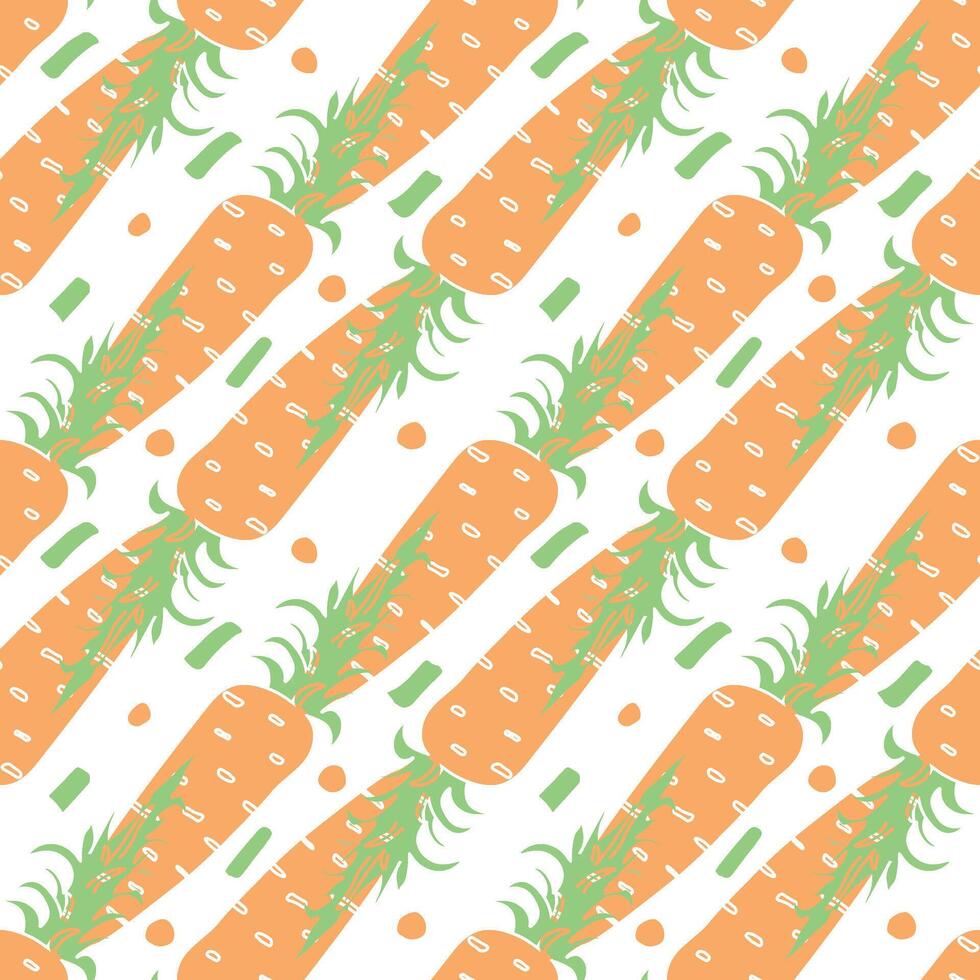 seamless carrot pattern. doodle illustration with carrot. pattern with carrot vector