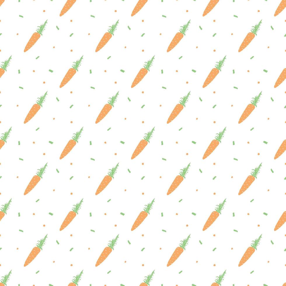 seamless carrot pattern. doodle illustration with carrot. pattern with carrot vector