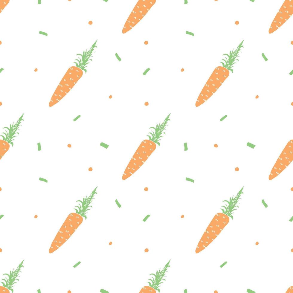 seamless carrot pattern. doodle illustration with carrot. pattern with carrot vector