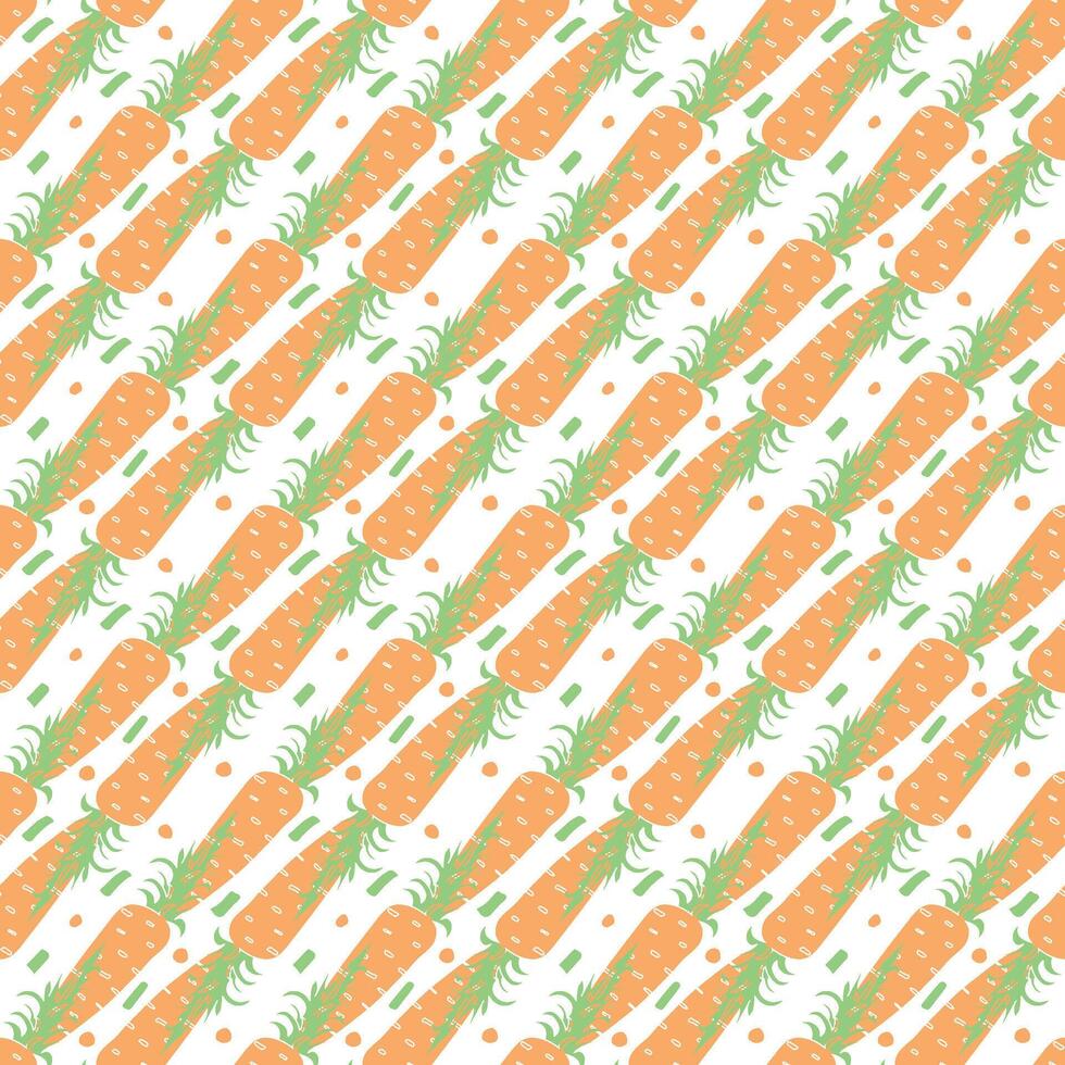 seamless carrot pattern. doodle illustration with carrot. pattern with carrot vector