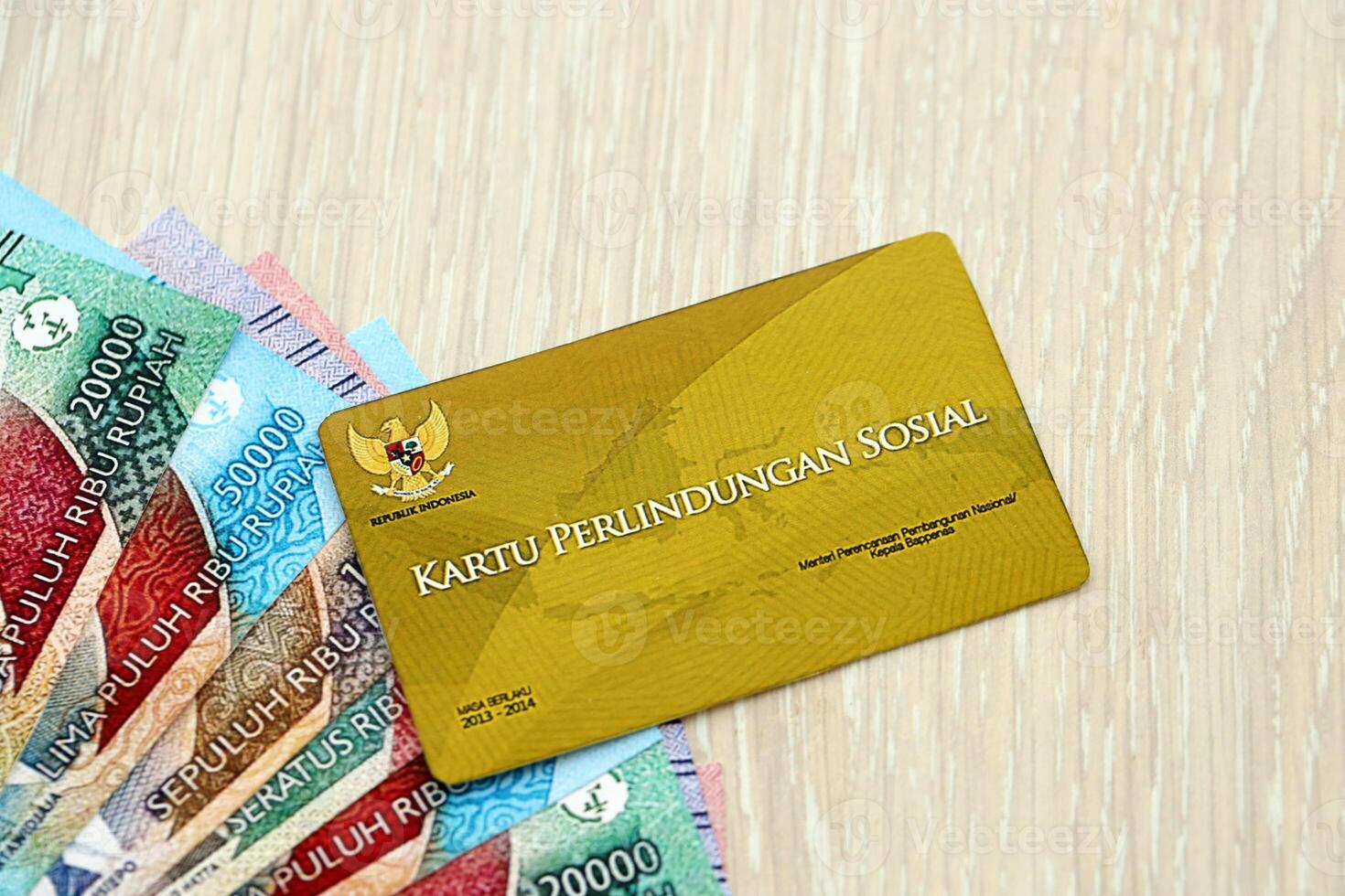 Indonesian golden social security card originally called Kartu perlindungan sosial photo