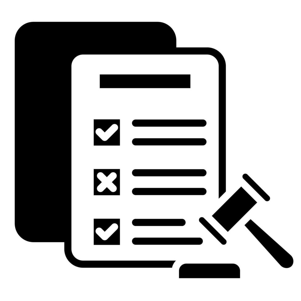 Legal Examination icon line vector illustration