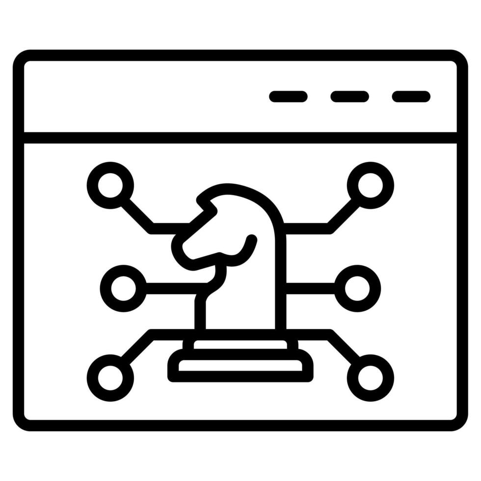 Digital Strategy icon line vector illustration