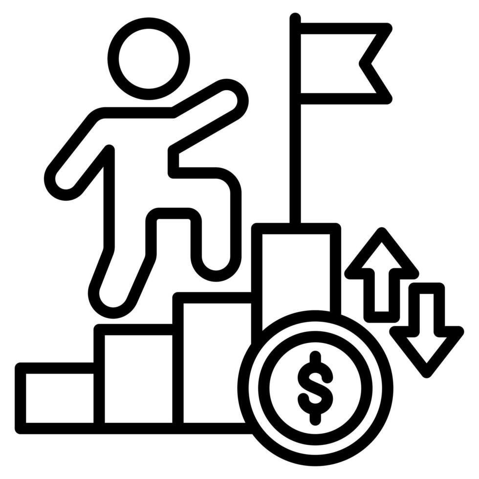 Financial Challenges icon vector illustration