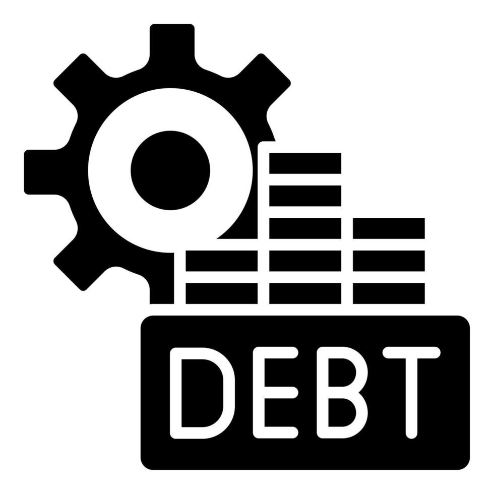 Debt Management icon vector illustration