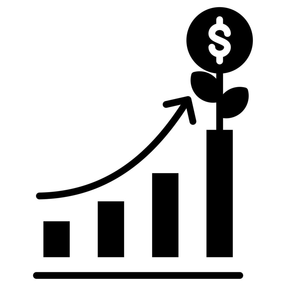 Financial Growth icon vector illustration