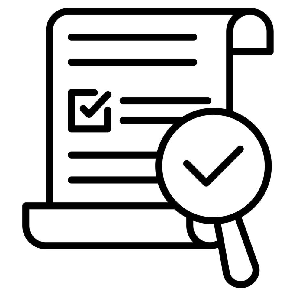 Compliance Audit icon line vector illustration