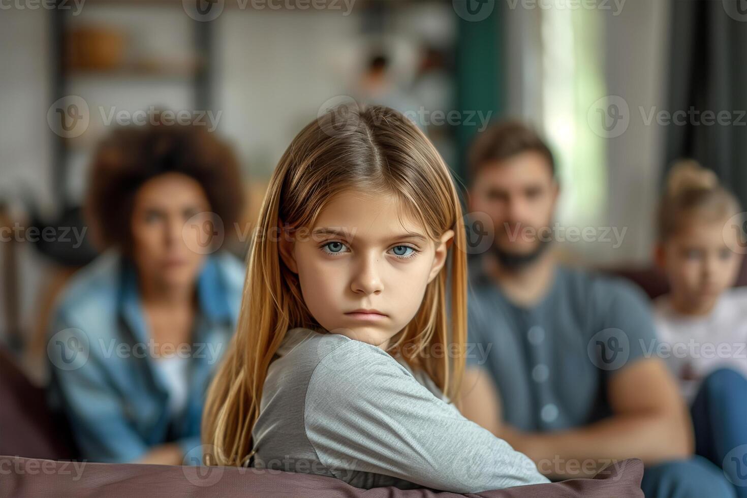 ai generado división de propiedad y niños entre padres en caso de divorcio. custodia de niños. justicia, proteccion de niño derechos. foto