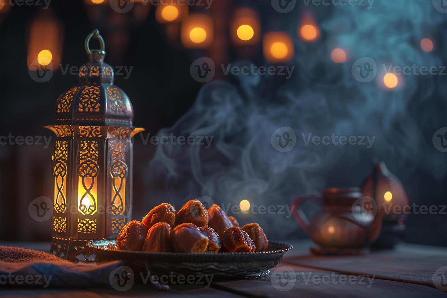 AI generated concept for islamic celebration day ramadan kareem photo