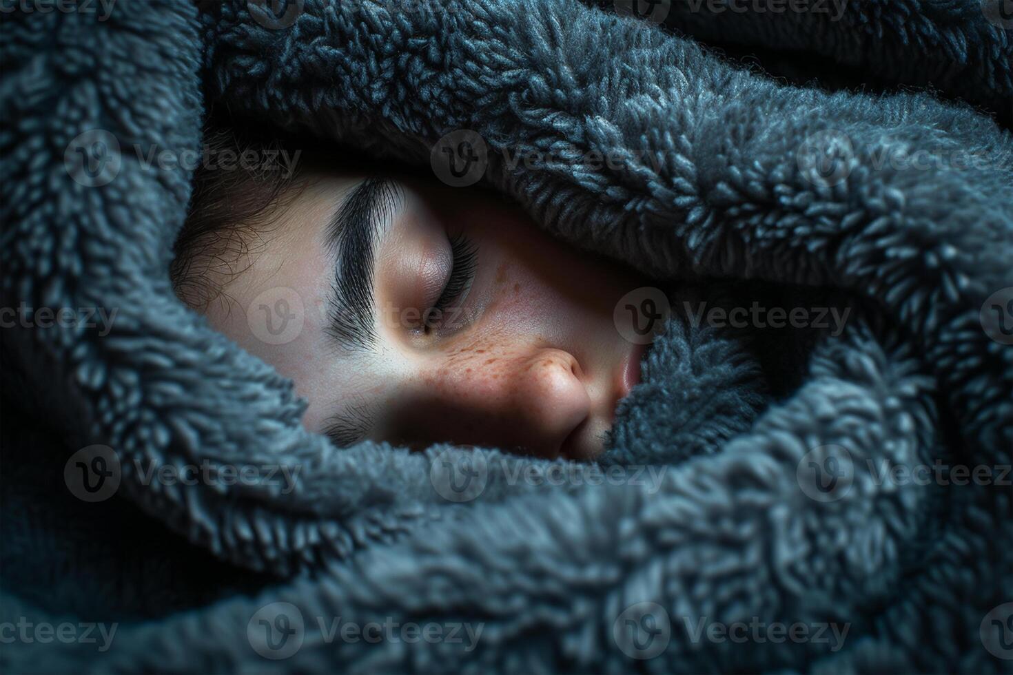 AI generated World Sleep Day sleeping under a blanket on an international holiday abstract representation photo