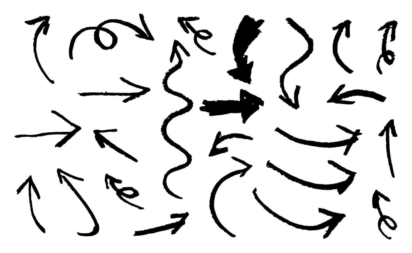 flechas 1 en un blanco fondo, vector ilustración.