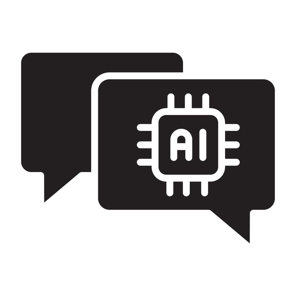 ai chat icon. vector