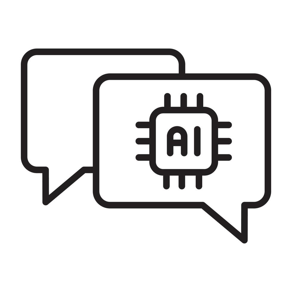 ai chat icon. vector