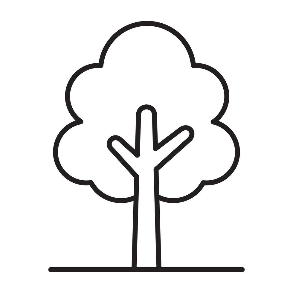 Tree line icon. vector