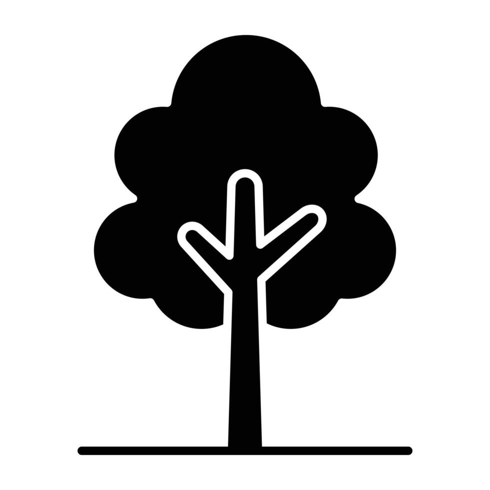 árbol plano icono. vector