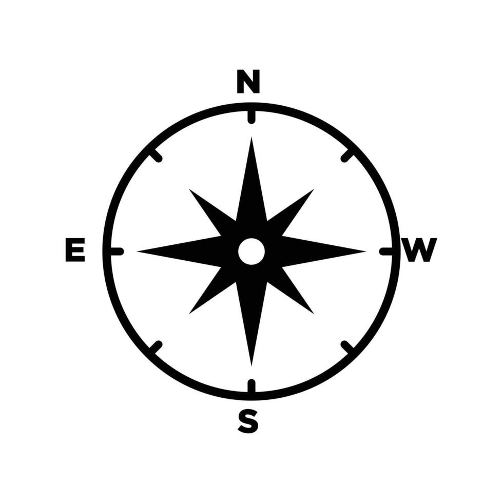 compass icon vector design template simple and clean