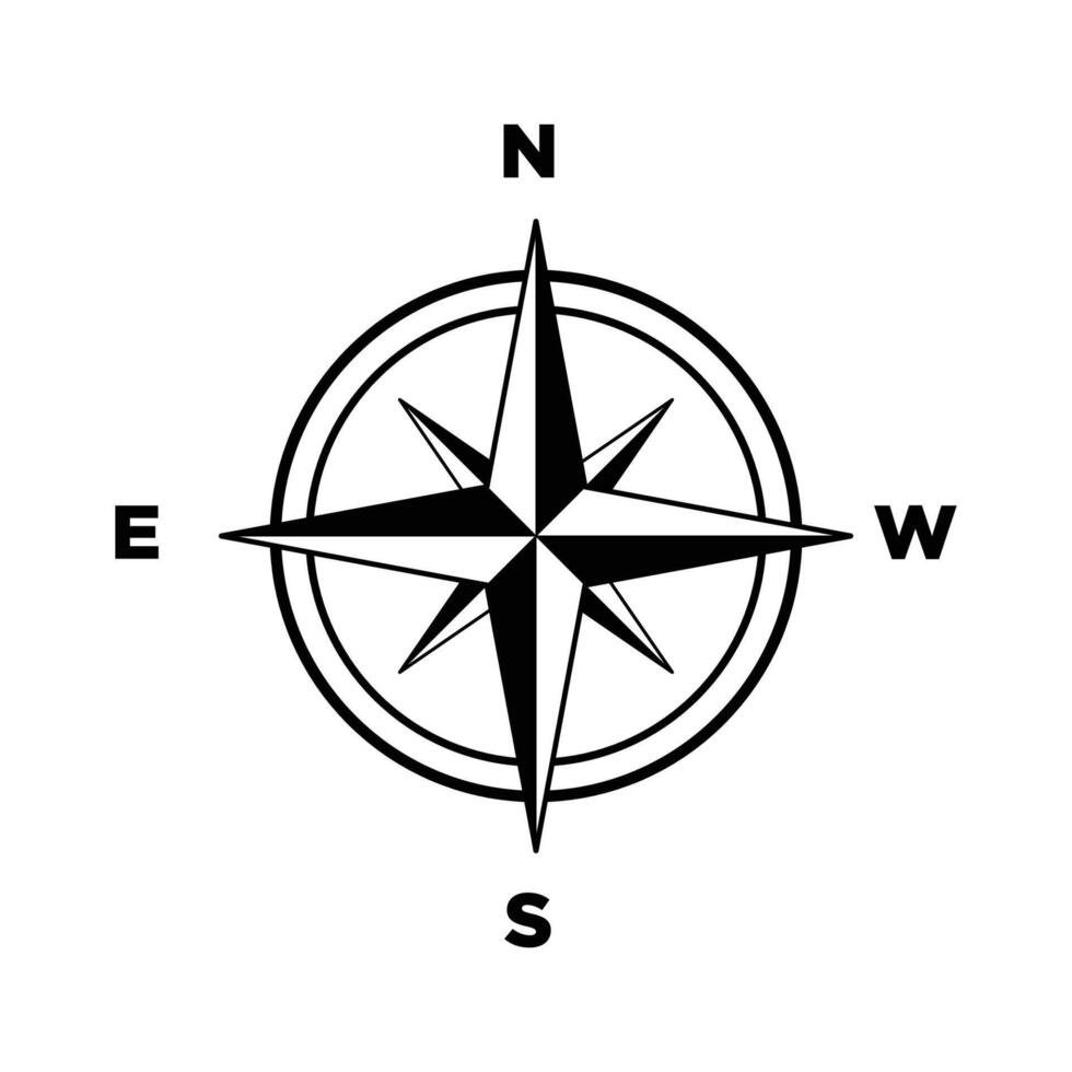 compass icon vector design template simple and clean