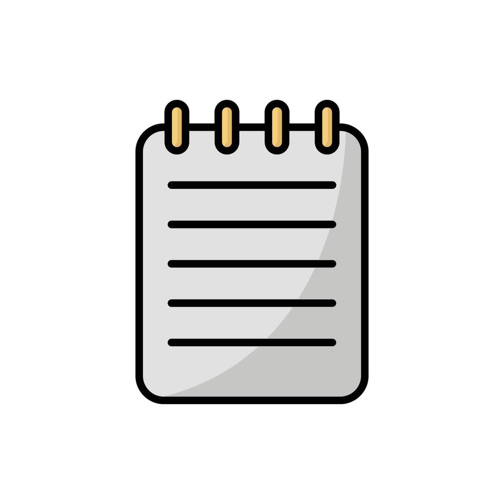 note book icon vector design template simple and clean