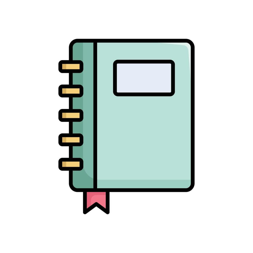 Nota libro icono vector diseño modelo sencillo y limpiar