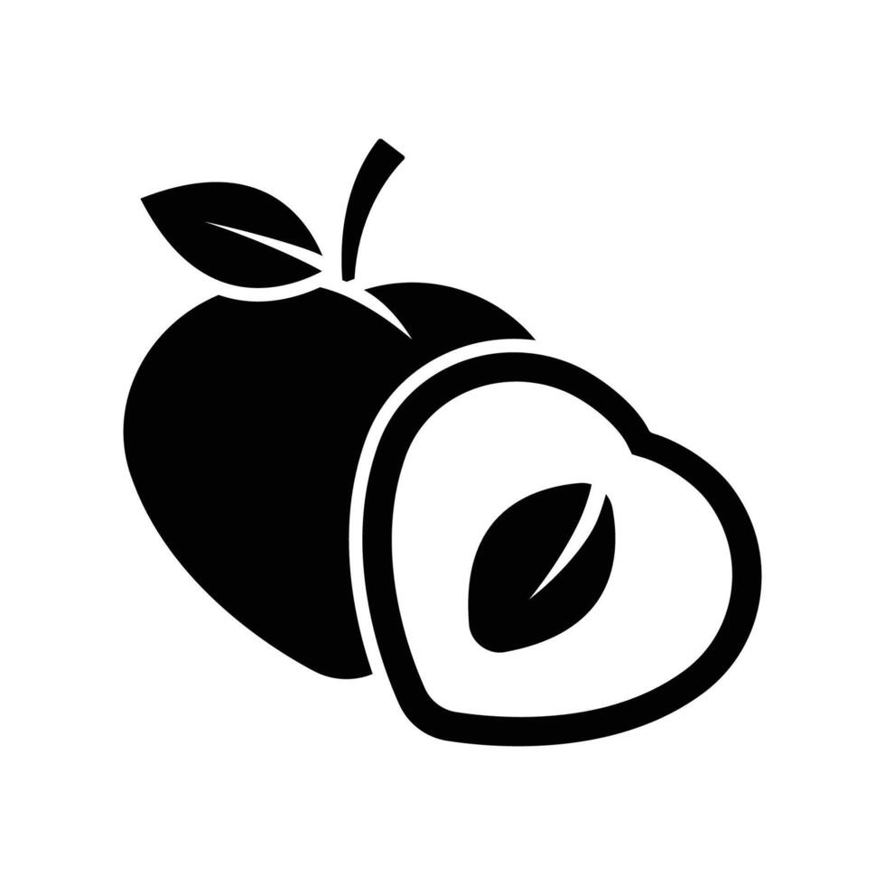 peach icon vector design template simple and clean