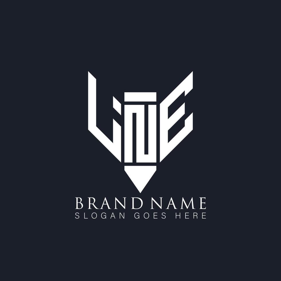 LNE abstract letter logo. LNE creative monogram initials letter logo concept. LNE Unique modern flat abstract vector letter logo design.