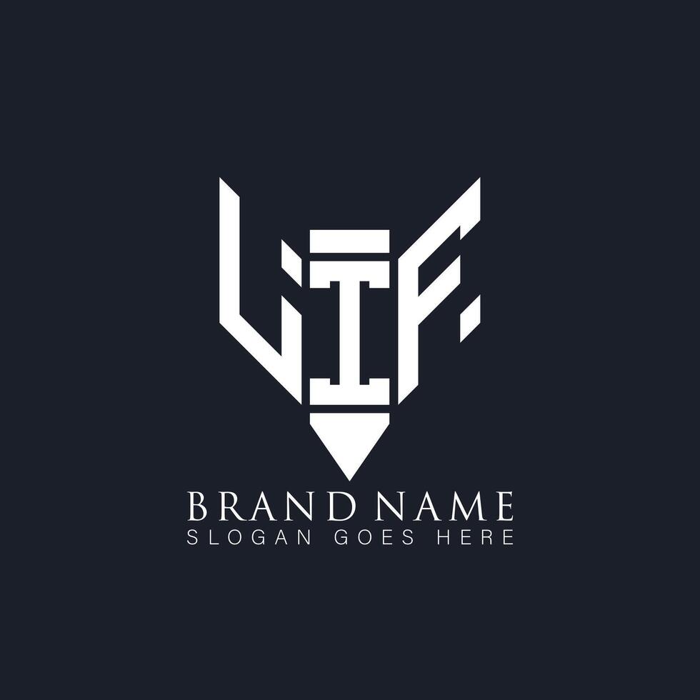 LIF abstract letter logo. LIF creative monogram initials letter logo concept. LIF Unique modern flat abstract vector letter logo design.