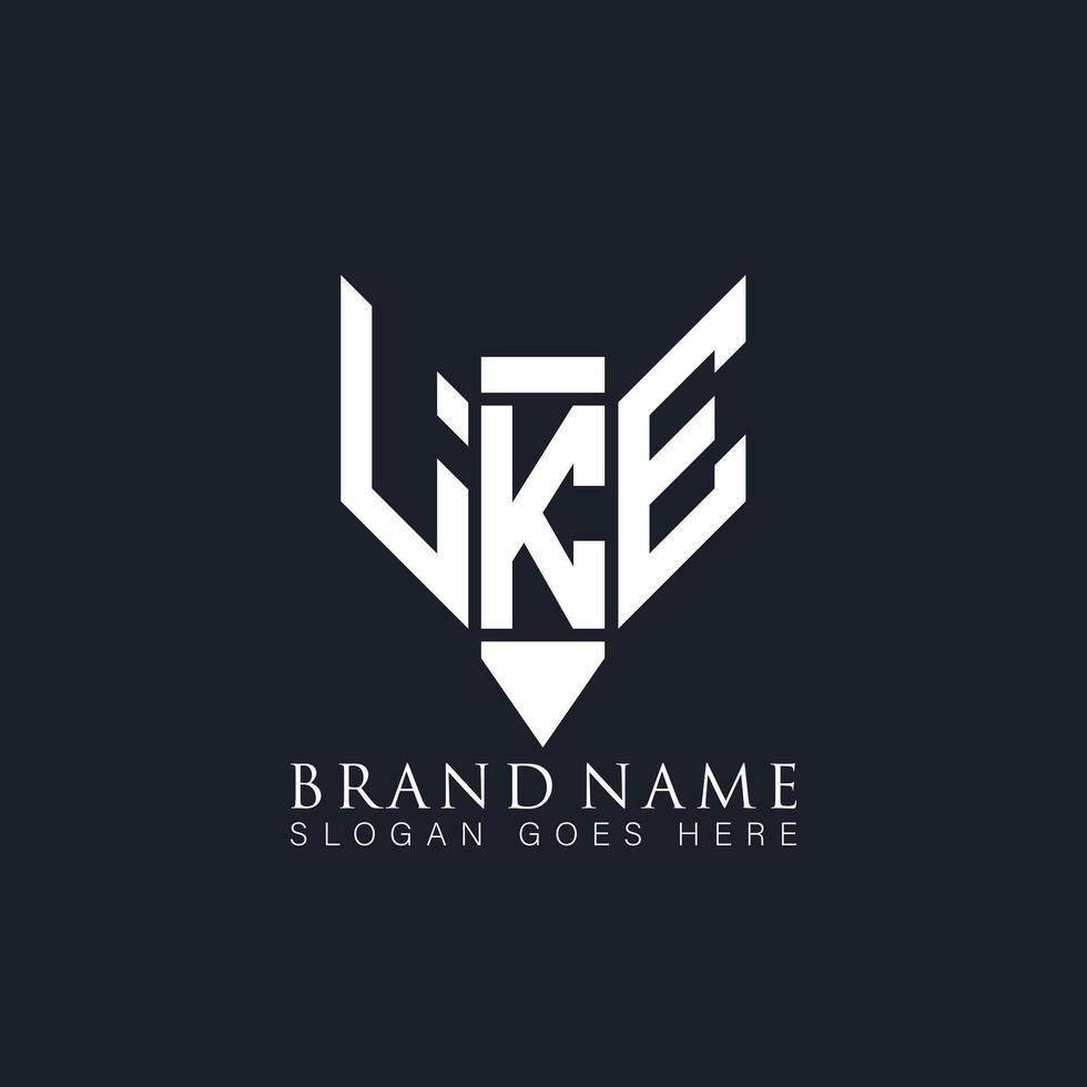 LKE abstract letter logo. LKE creative monogram initials letter logo concept. LKE Unique modern flat abstract vector letter logo design.